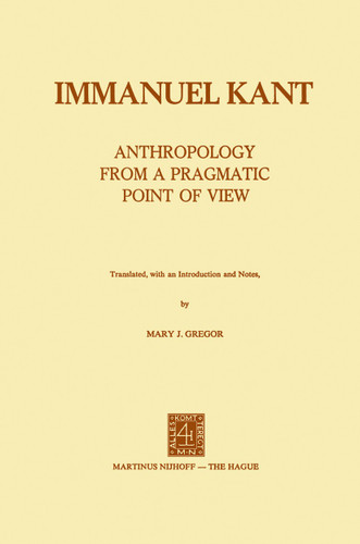 Anthropology from a Pragmatic Point of View book cover by Immanuel Kant
