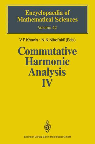 Commutative Harmonic Analysis IV: Harmonic Analysis in IRn (Encyclopaedia of Mathematical Sciences #42) book cover by 