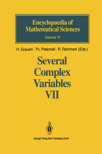 Several Complex Variables VII: Sheaf-Theoretical Methods in Complex Analysis (Encyclopaedia of Mathematical Sciences #74) book cover by 