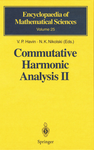 Commutative Harmonic Analysis II: Group Methods in Commutative Harmonic Analysis (Encyclopaedia of Mathematical Sciences #25) book cover by 