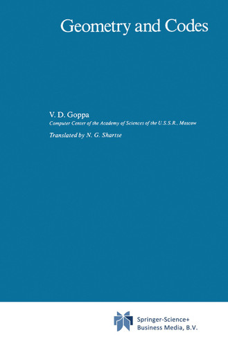 Geometry and Codes (Mathematics and its Applications #24) book cover by Goppa