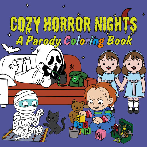 Cozy Horror Nights: A Parody Coloring Book: Cute Chibi Manga Meets Spooky Halloween Fun for Stress Relief & Relaxation book cover by Editors of Ulysses Press