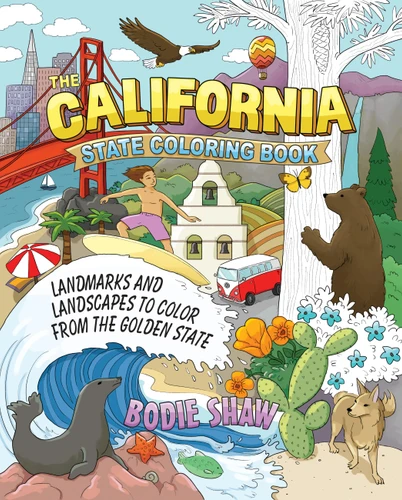 The California State Coloring Book: Landmarks and Landscapes to Color from the Golden State (State Coloring Books) book cover by Bodie Shaw