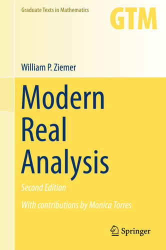 Modern Real Analysis (Graduate Texts in Mathematics #278) book cover by William P. Ziemer