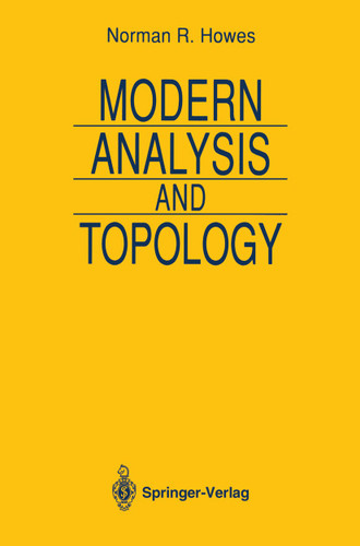 Modern Analysis and Topology (Universitext) book cover by Norman R. Howes