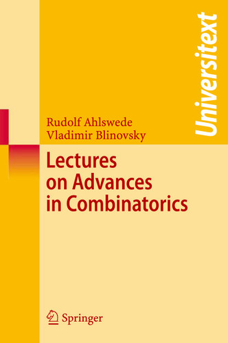 Lectures on Advances in Combinatorics (Universitext) book cover by Rudolf Ahlswede, Vladimir Blinovsky