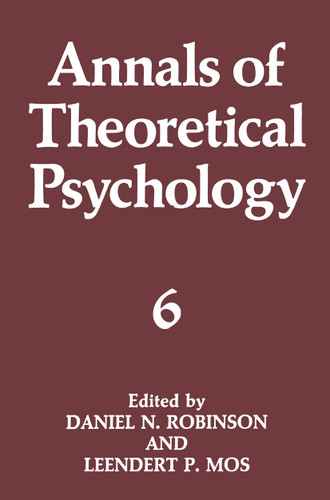 Annals of Theoretical Psychology (Annals of Theoretical Psychology #6) book cover by 