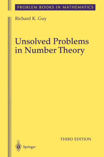 Unsolved Problems in Number Theory (Problem Books in Mathematics #1) book cover by Richard Guy