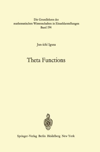 Theta Functions (Grundlehren der mathematischen Wissenschaften #194) book cover by Jun-ichi Igusa