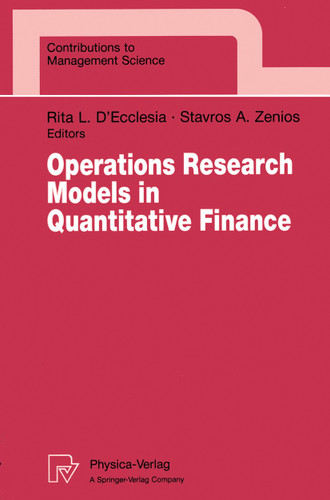 Operations Research Models in Quantitative Finance: Proceedings of the XIII Meeting EURO Working Group for Financial Modeling University of Cyprus, Nicosia, Cyprus (Contributions to Management Science) book cover by 