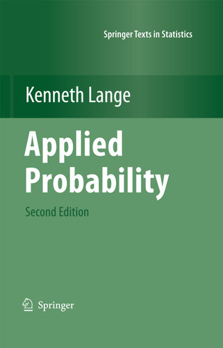 Applied Probability (Springer Texts in Statistics) book cover by Kenneth Lange