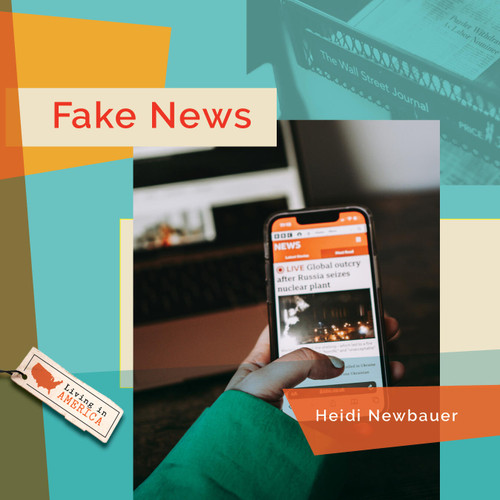 Fake News book cover by Heidi Newbauer