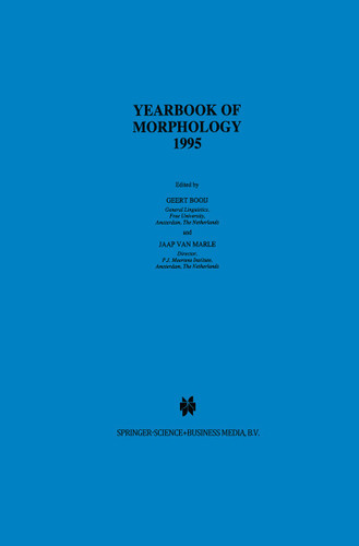 Yearbook of Morphology 1995 (Yearbook of Morphology) book cover by 