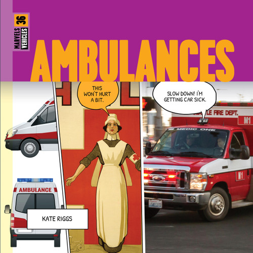 Ambulances book cover by Kate Riggs