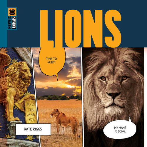 Lions book cover by Kate Riggs