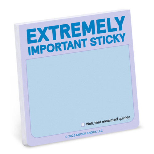 Extremely Important Sticky Note (Knock Knock Sticky Notes) book cover by Knock Knock
