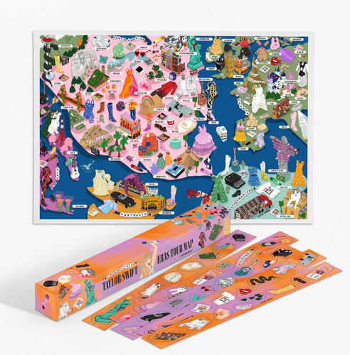 The Unofficial Taylor Swift Eras Tour Map book cover by Hardie Grant Explore