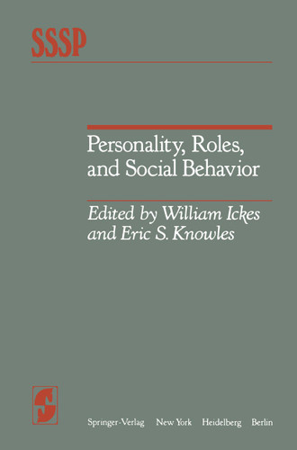 Personality, Roles, and Social Behavior (Springer Series in Social Psychology) book cover by 