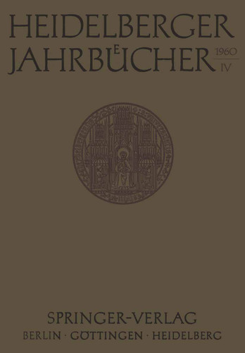 Heidelberger Jahrbücher (Heidelberger Jahrbücher #4) book cover by 