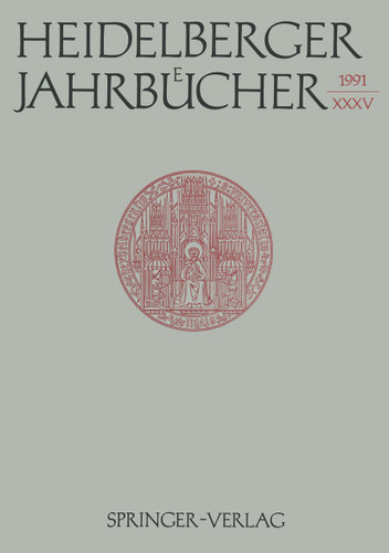 Heidelberger Jahrbücher (Heidelberger Jahrbücher #35) book cover by 