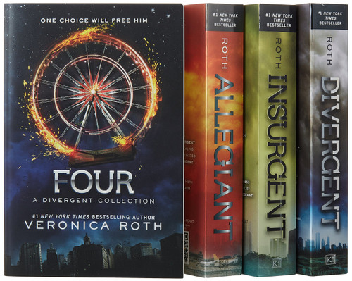 Divergent Series Four-Book Paperback Box Set: Divergent, Insurgent, Allegiant, Four Cover