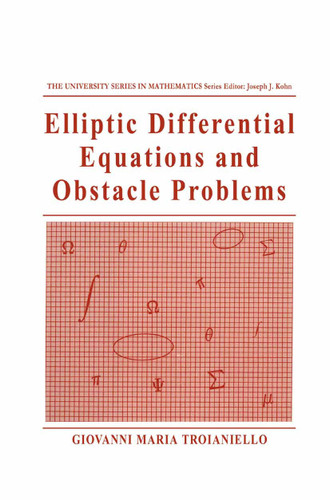 Elliptic Differential Equations and Obstacle Problems (University Series in Mathematics) book cover by Giovanni Maria Troianiello