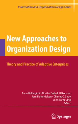New Approaches to Organization Design: Theory and Practice of Adaptive Enterprises (Information and Organization Design Series #8) book cover by 