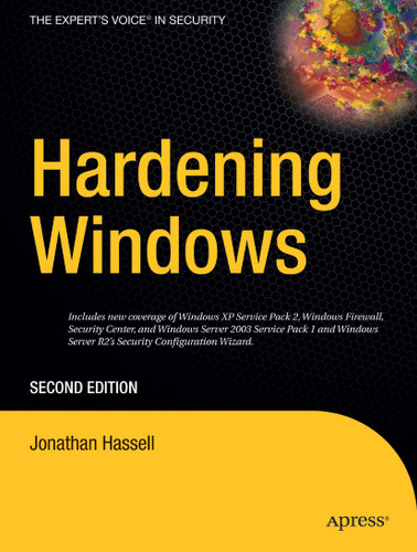 Hardening Windows book cover by Jonathan Hassell