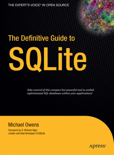 The Definitive Guide to SQLite book cover by Mike Owens