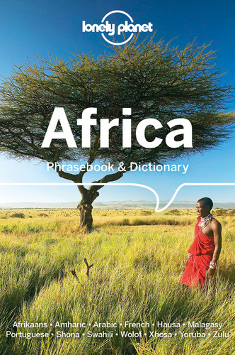 Lonely Planet Africa Phrasebook & Dictionary (Phrasebook) book cover by Daniel Aboye Aberra, Harrison Adeniyi, Martin Benjamin, Derek Gowlett, Thanduxolo Fatyi, Russell Kaschula, Michael Janes, Robert Landon, Vololona Rasolofoson, Izabela Will, Shalome Knoll, Wilna Liebenberg, Chenjerai Shire, Fiona McLaughlin