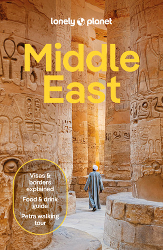 Lonely Planet Middle East (Travel Guide) book cover by Steve Fallon, Ismet Ersoy, Mark Elliott, Nidal Majdalani, Virginia Maxwell, Jennifer Hattam, Sanad Tabbaa, Anthon Jackson, Ömercan Kaçar, Lauren Keith, Owen Morton, Jenny Walker, Jessica Lee, Paula Hardy, Jason Ruffin, Paul Stafford