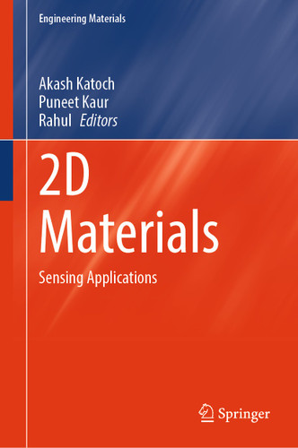2D Materials: Sensing Applications (Engineering Materials) book cover by 