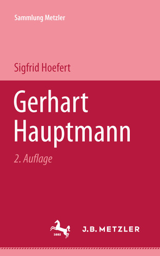Gerhart Hauptmann (Sammlung Metzler) book cover by Sigfrid Hoefert