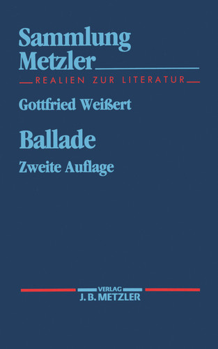 Ballade (Sammlung Metzler) book cover by Gottfried Weißert