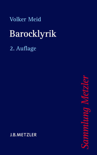 Barocklyrik (Sammlung Metzler) book cover by Volker Meid