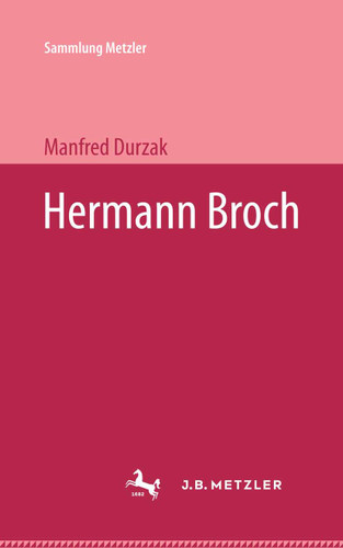 Hermann Broch (Sammlung Metzler) book cover by Manfred Durzak