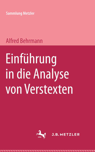 Einführung in die Analyse von Verstexten (Sammlung Metzler) book cover by Alfred Behrmann