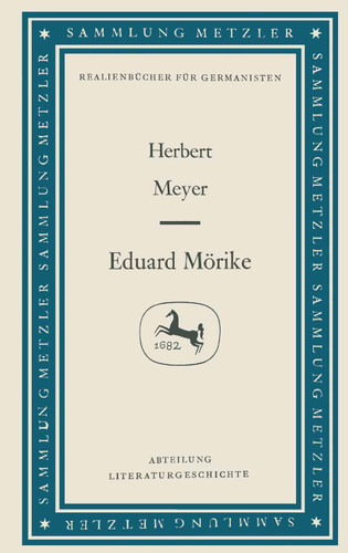 Eduard Mörike (Sammlung Metzler) book cover by Herbert Meyer