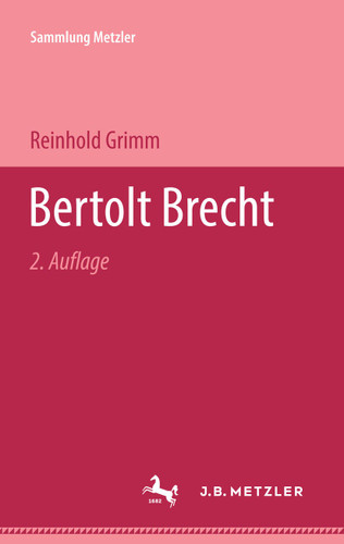 Bertolt Brecht (Sammlung Metzler) book cover by Reinhold Grimm