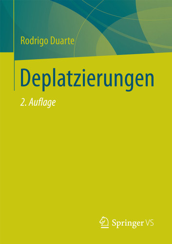 Deplatzierungen book cover by Rodrigo Duarte