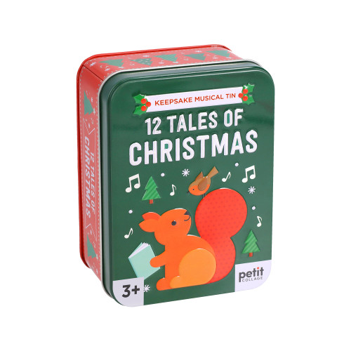 12 Tales of Christmas: 12 Short Stories in a Keespake Musical Tin book cover by Petit Collage