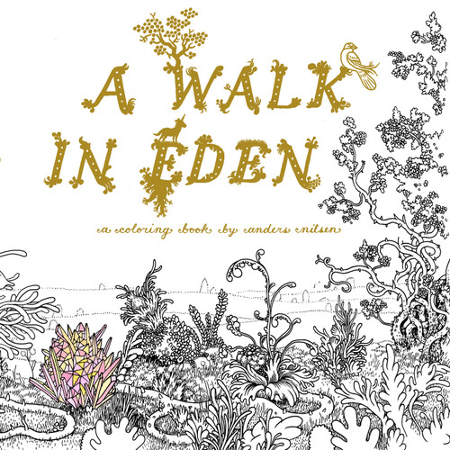 A Walk in Eden: A Colouring Book by Anders Nilsen book cover by Anders Nilsen