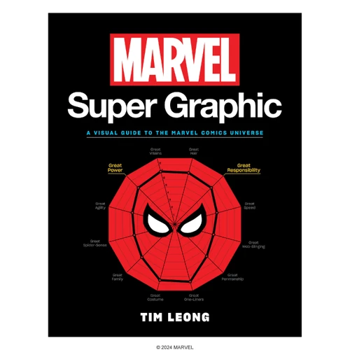 Marvel Super Graphic: A Visual Guide to the Marvel Comics Universe (Marvel) book cover by Tim Leong