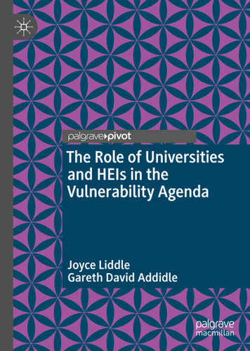 The Role of Universities and HEIs in the Vulnerability Agenda (Rethinking University-Community Policy Connections) book cover by Joyce Liddle, Gareth David Addidle