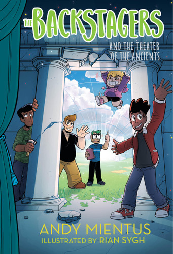 The Backstagers and the Theater of the Ancients (Backstagers #2) (The Backstagers) book cover by Andy Mientus