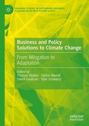 Business and Policy Solutions to Climate Change: From Mitigation to Adaptation (Palgrave Studies in Sustainable Business In Association with Future Earth) book cover by 