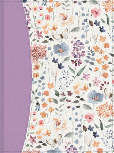 RVR 1960 Biblia de apuntes tamaño personal, morado floral, tela sobre tapa dura book cover by 