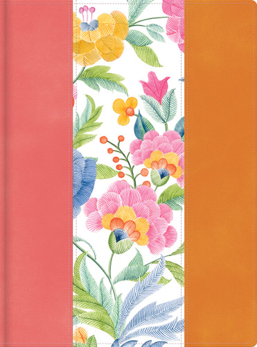RVR 1960 Biblia de apuntes tamaño personal, rosa/ naranja, símil piel book cover by 