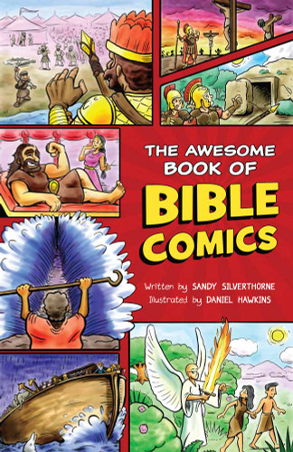 The Awesome Book of Bible Comics book cover by Sandy Silverthorne