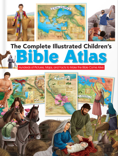 The Complete Illustrated Children's Bible Atlas: Hundreds of Pictures, Maps, and Facts to Make the Bible Come Alive (The Complete Illustrated Children’s Bible Library) book cover by Harvest House Publishers